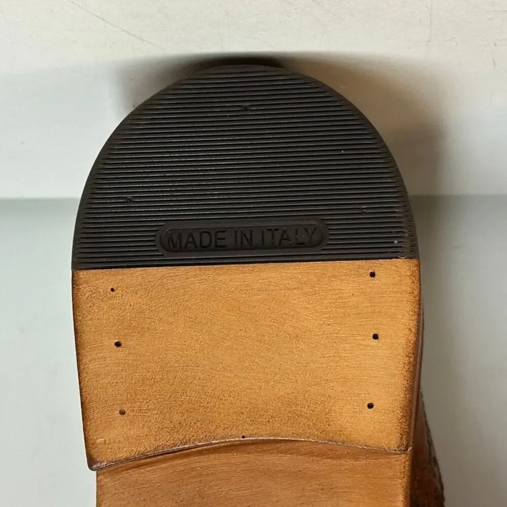 FULLY RESOLED Brunello Cucinelli Wingtip Derby Brown Made in Italy EU 42 US 9 D